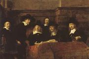 REMBRANDT Harmenszoon van Rijn The Syndics of the Amsterdam Clothmakers'Guild (mk08) oil painting picture wholesale